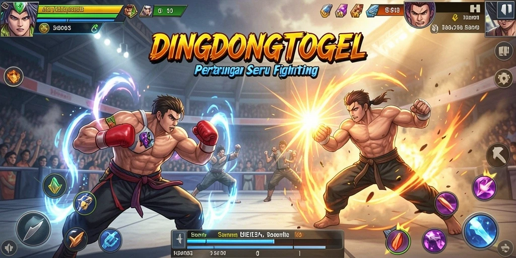 Screenshot menampilkan pertarungan mendebarkan dalam DINGDONGTOGEL.