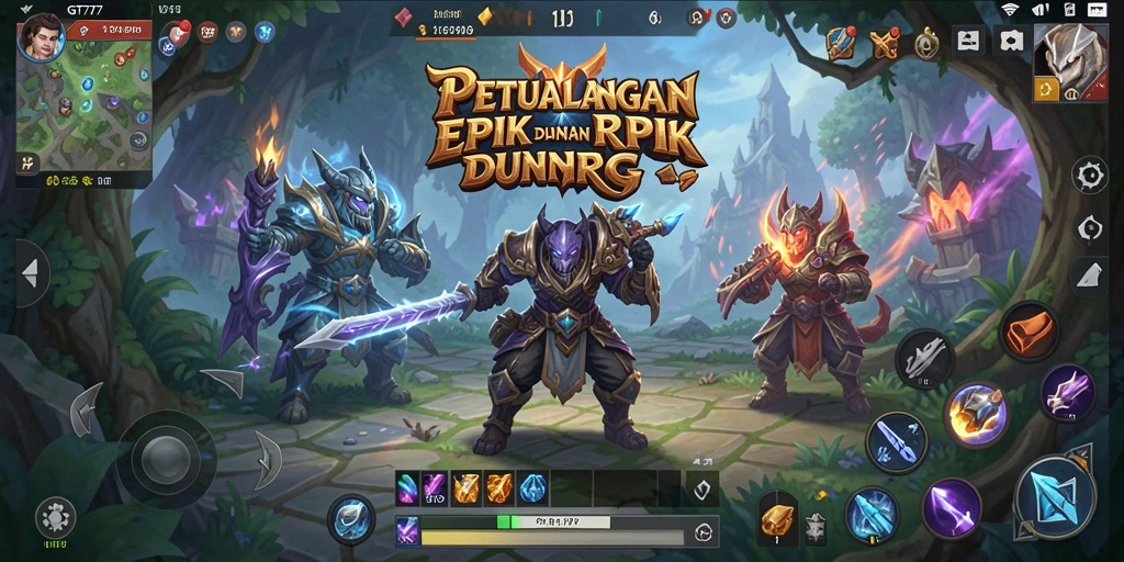 Gameplay GT777 yang menampilkan aksi petualangan RPG yang mendebarkan.