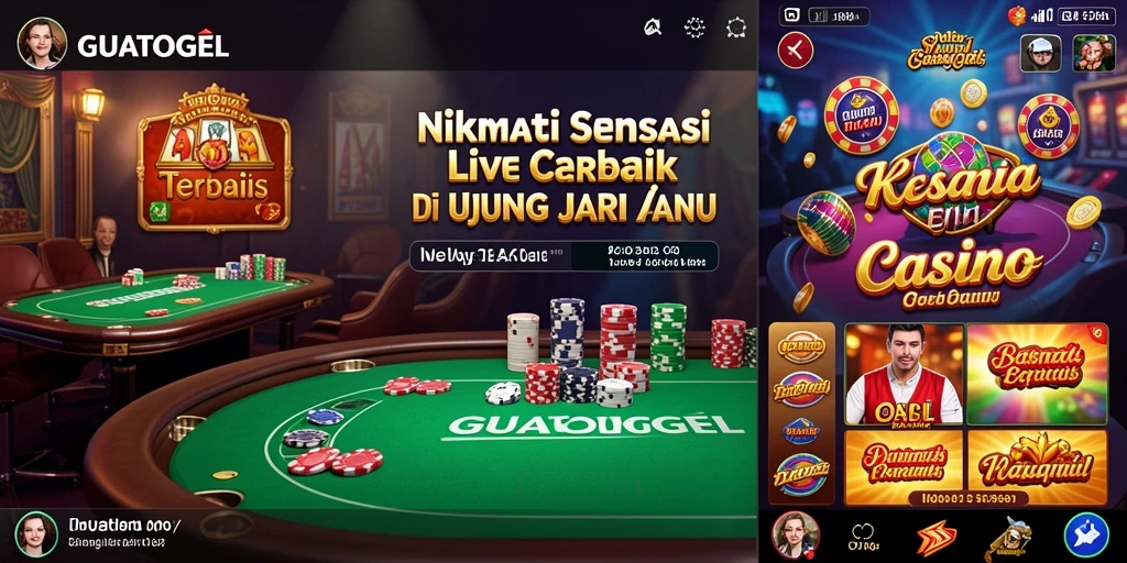 Tampilan screenshot GUATOGEL menampilkan dealer langsung dan suasana kasino yang seru.