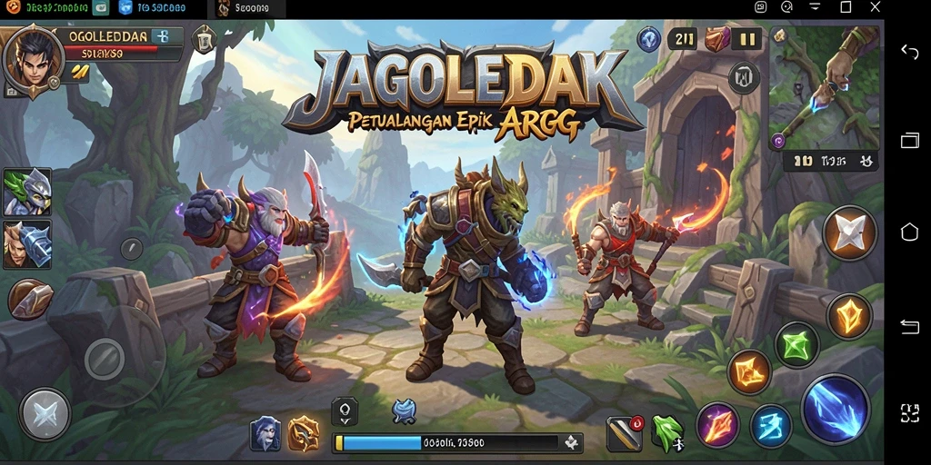 Tampilan gameplay seru dari JAGOLEDAK yang penuh petualangan.
