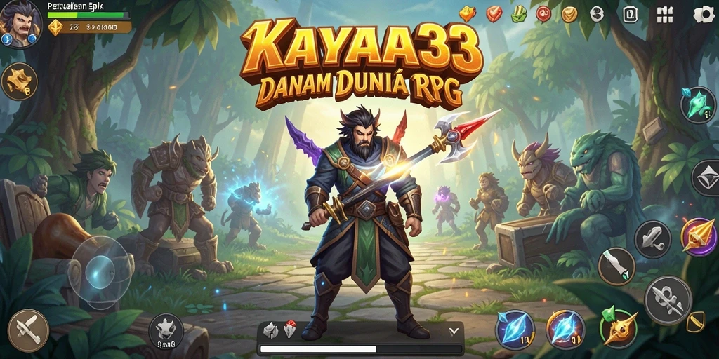 Tampilan gameplay KAYA33 dengan karakter RPG dalam aksi.