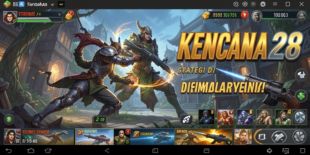 Tampilan gameplay KENCANA28 dengan strategi yang mendalam dan pertarungan yang seru.