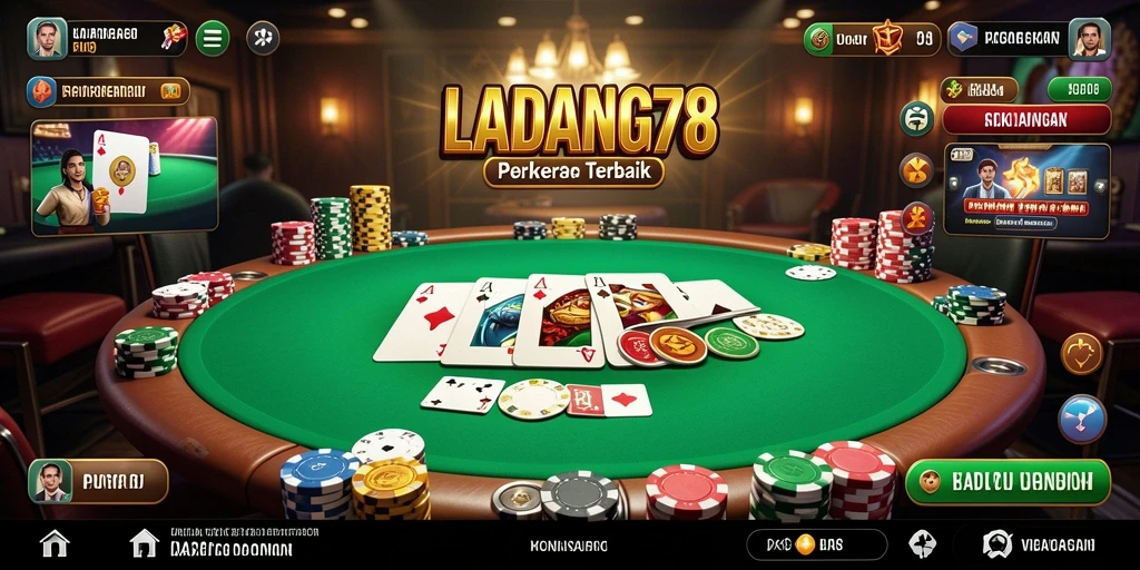 Tampilan gameplay seru dari aplikasi Poker LADANG78.