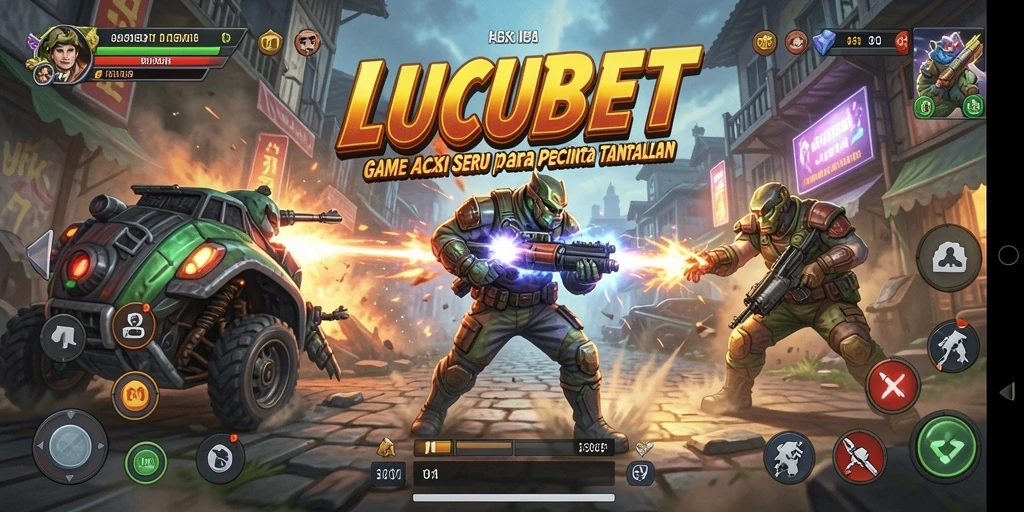 Screenshot gameplay LUCUBET menampilkan aksi seru dalam pertempuran.