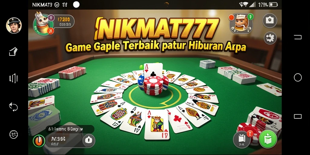 Screenshot NIKMAT777 menunjukkan gameplay seru Gaple yang dinamis.