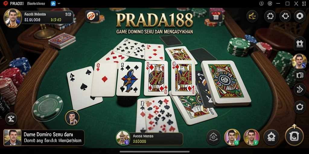 Screenshot gameplay PRADA188 yang menampilkan keseruan bermain Domino.