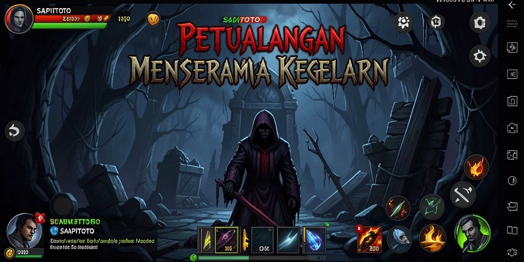 Tampilan gameplay yang menyeramkan di SAPITOTO.