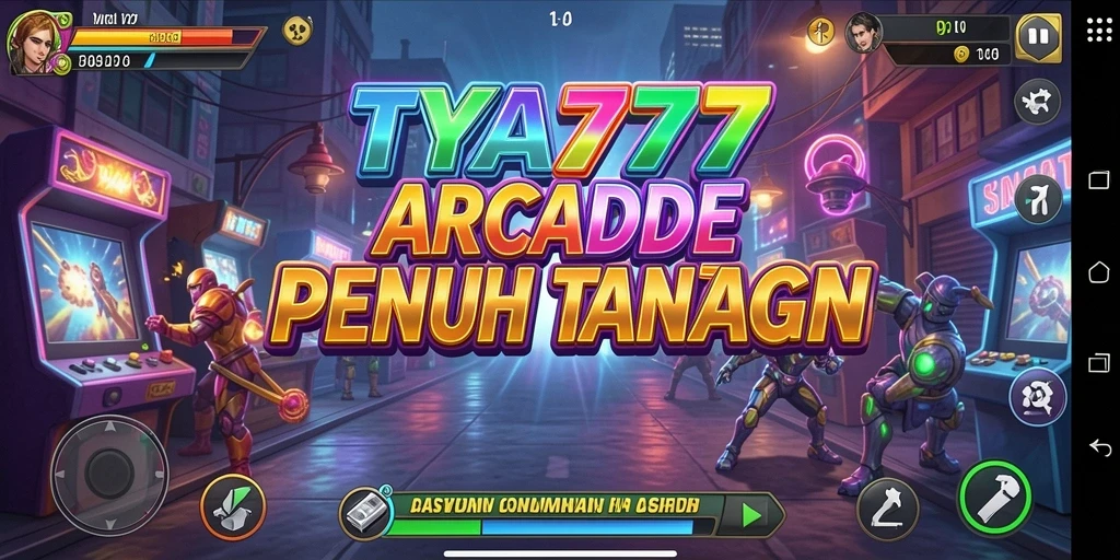Screenshot gameplay TYA777 menampilkan aksi seru dan karakter unik.